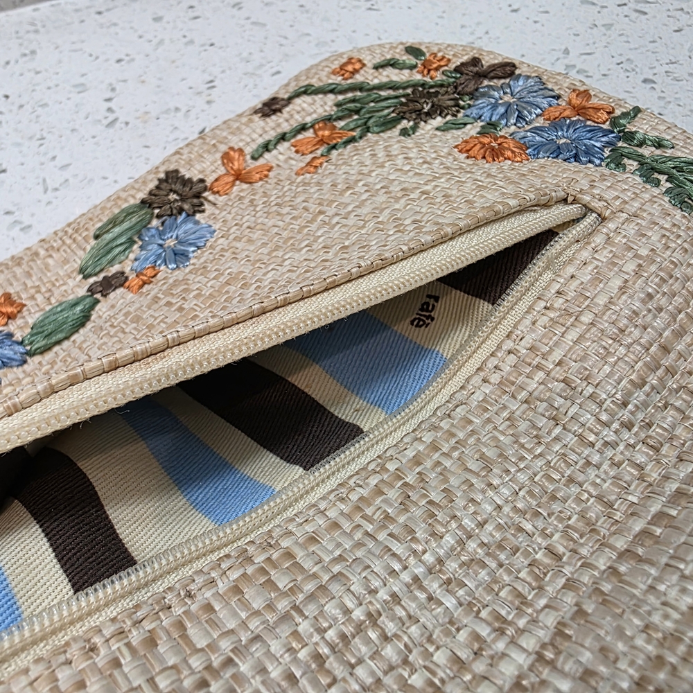 Rafe Beige Floral Embroidered Shoulder Bag - Picture 5 of 11